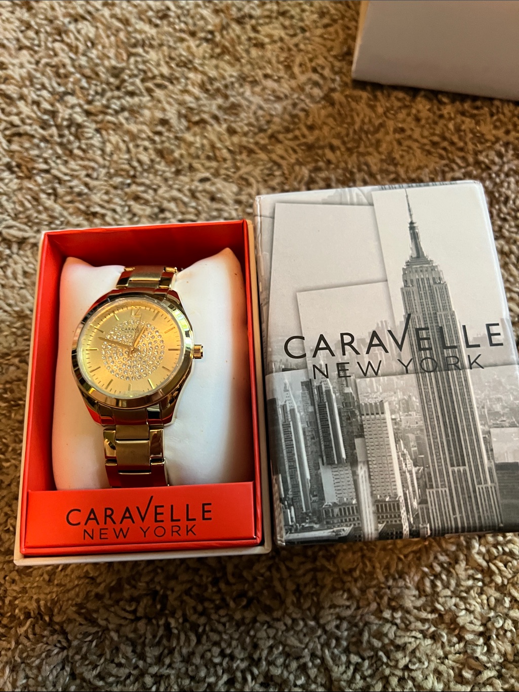 Womens Gold Stainless Steel Bracelet Watch